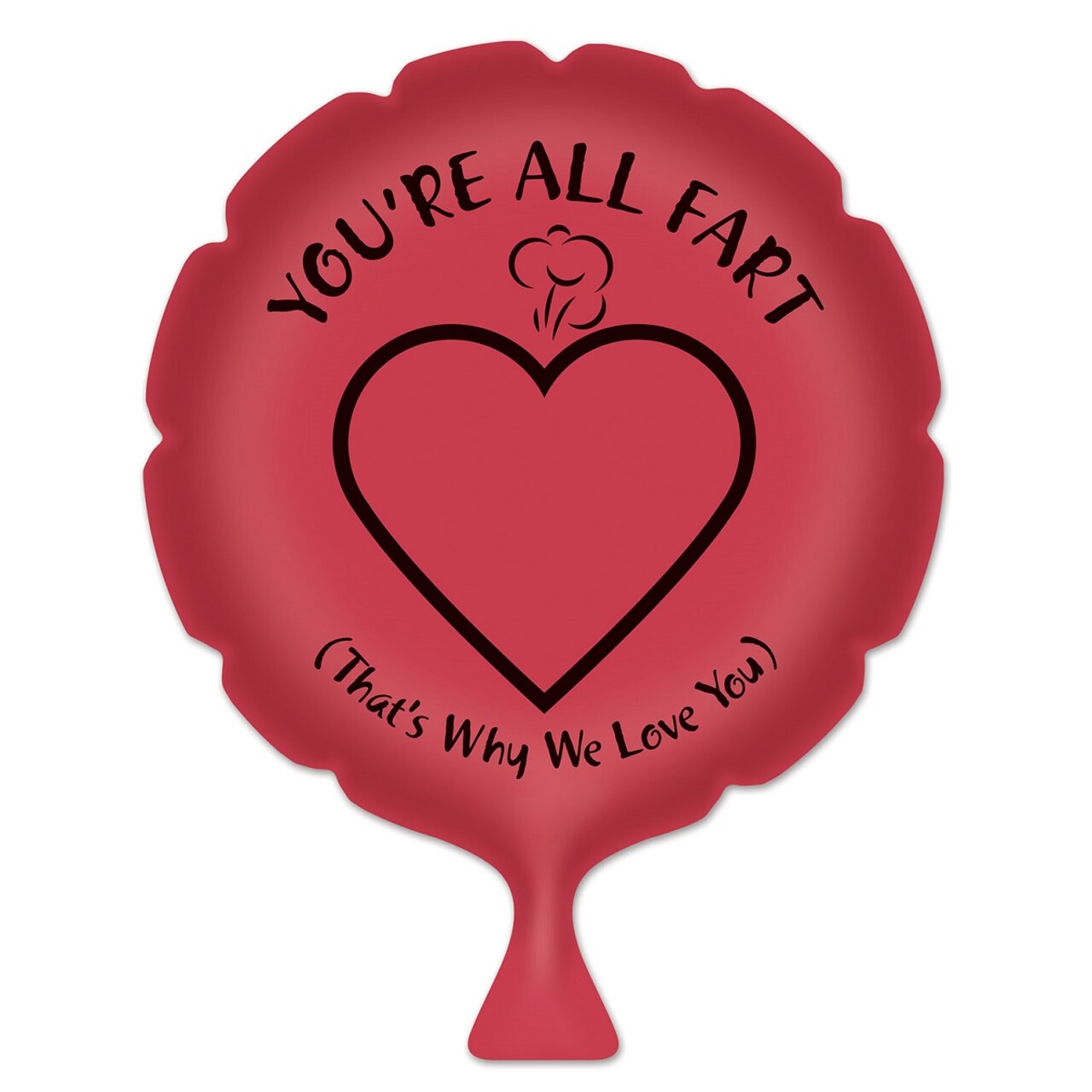Beistle Set of 6 Red and Black "You're All Fart" Whoopee Cushion Party Favors - 8"